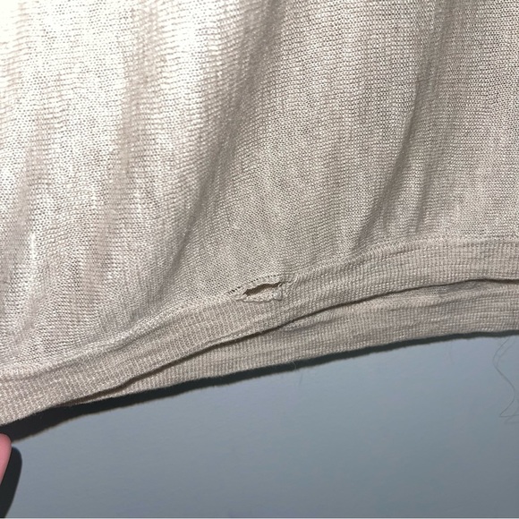 Talula Babaton Linen Sweater Women's Size  XXS Oversized Beige Long Sleeve Light - Picture 8 of 8